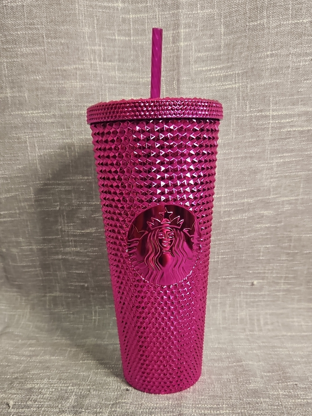 Starbucks Hot Pink Studded Tumbler with Straw